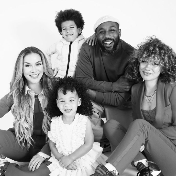 Allison Holker with her late husband and their three kids.