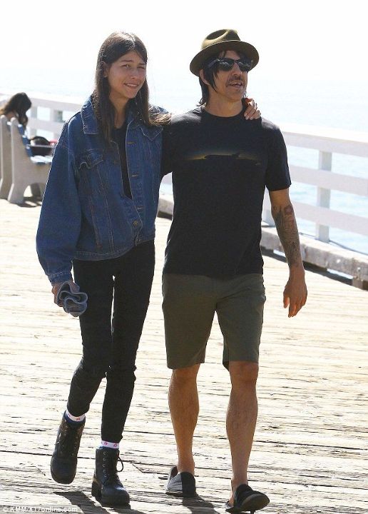 Anthony Kiedis with his 19-year-old girlfriend Helena Vestergaard.