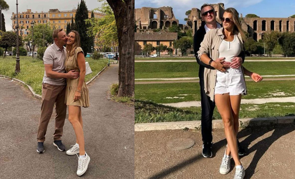 Aryna Sabalenka with her ex-boyfriend Konstantin Koltsov, who passed away at the age of 42.