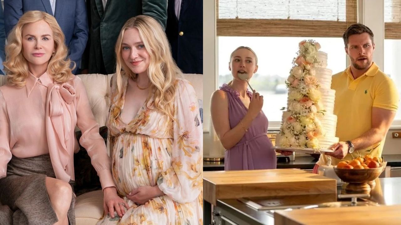 Dakota Fanning plays pregnant Abby on The Perfect Couple.