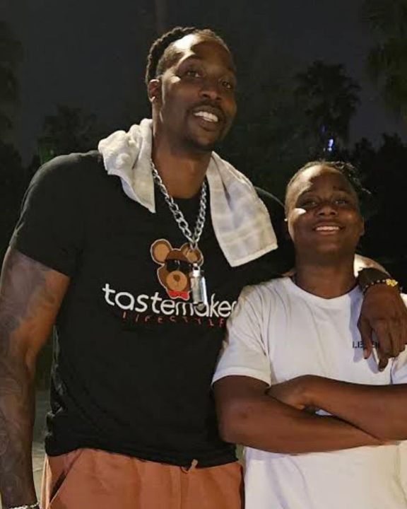 Dwight Howard with his oldest child Braylon Howard.