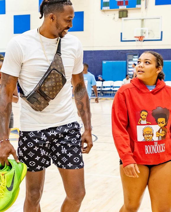 Dwight Howard with his second daughter Jayde Howard.