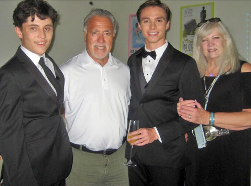 Nicholas Alexander Chavez with his grandparents, Nick and Betty Chavez, and his brother, Michael.