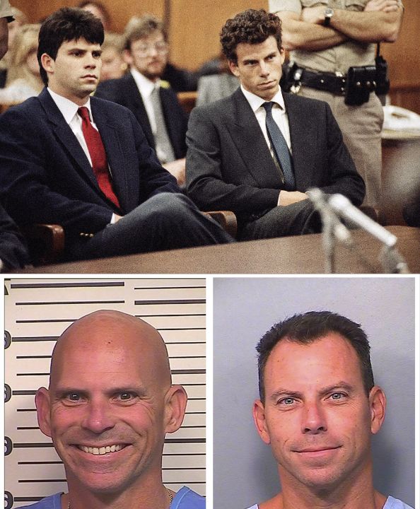 The Menendez brothers then and now: Lyle (left) and Erik (right).