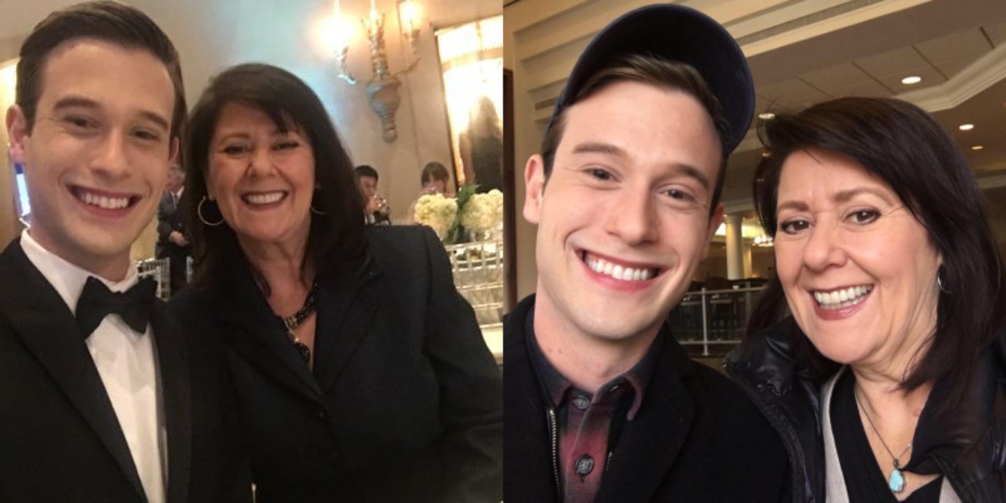 Tyler Henry with his mother Theresa Koelewyn.