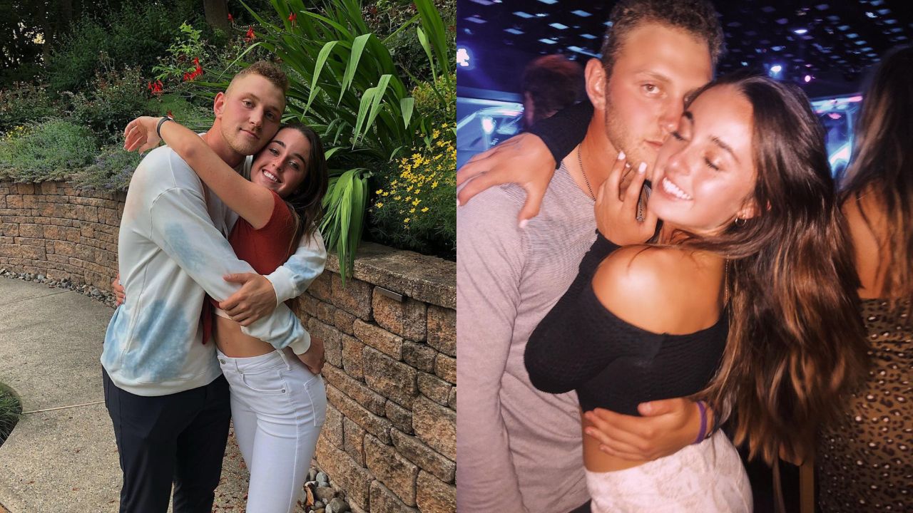 Ben’s first post featuring his girlfriend Erin Matson (left) and Erin’s first post featuring her boyfriend Ben Casparius (right) on IG.