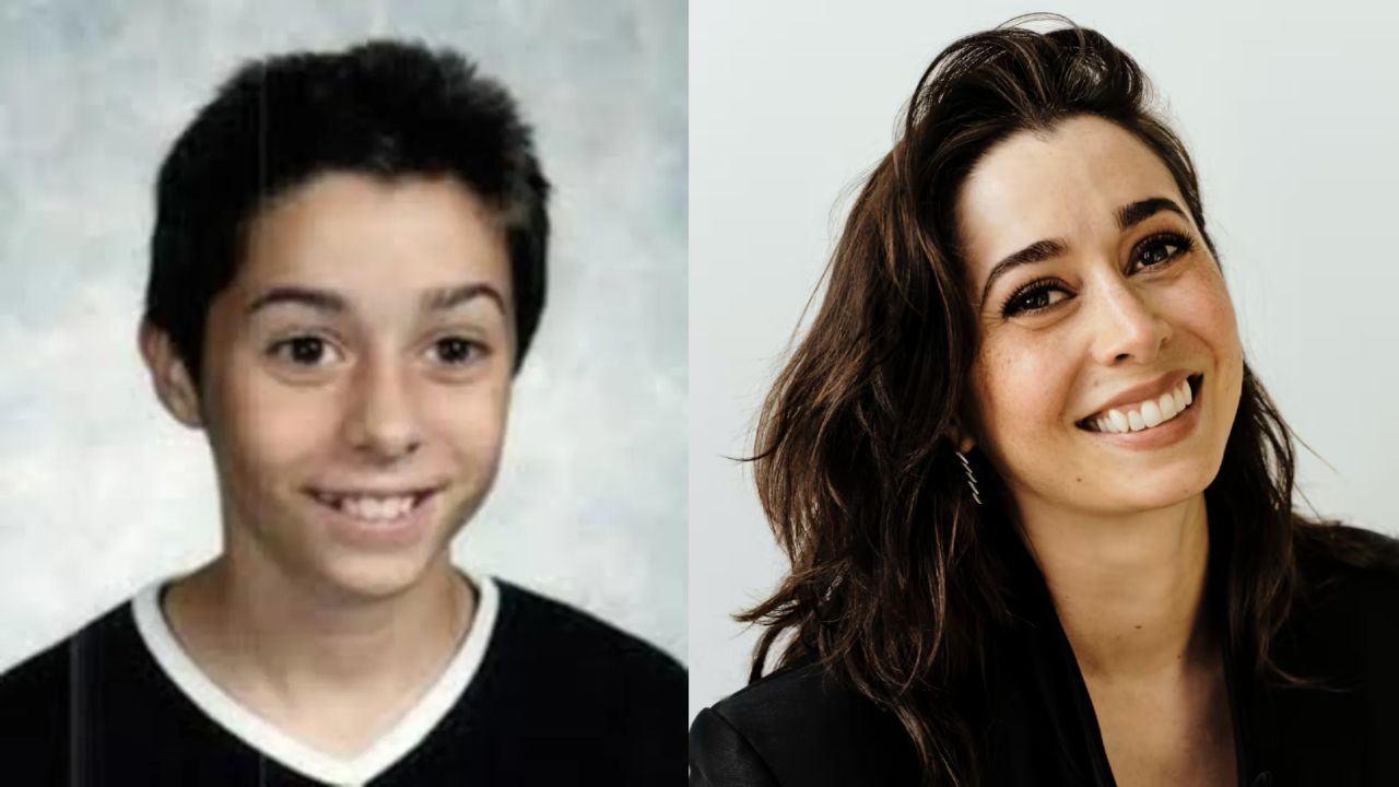 Cristin Milioti's teeth compared then and now.