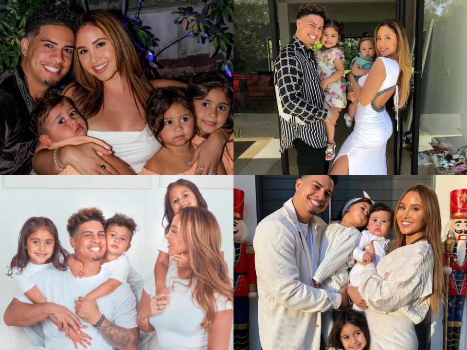 Catherine Paiz and Austin McBroom with their kids.