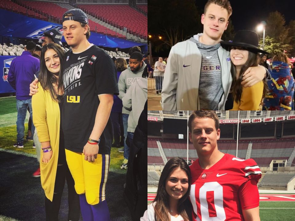 Joe Burrow with his girlfriend Olivia Holzmacher.