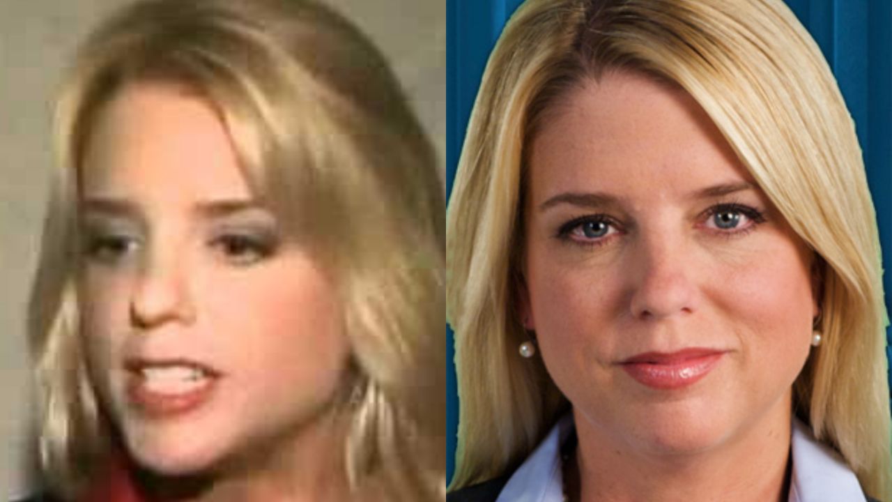 Pam Bondi's nose compared with hints of rhinoplasty.