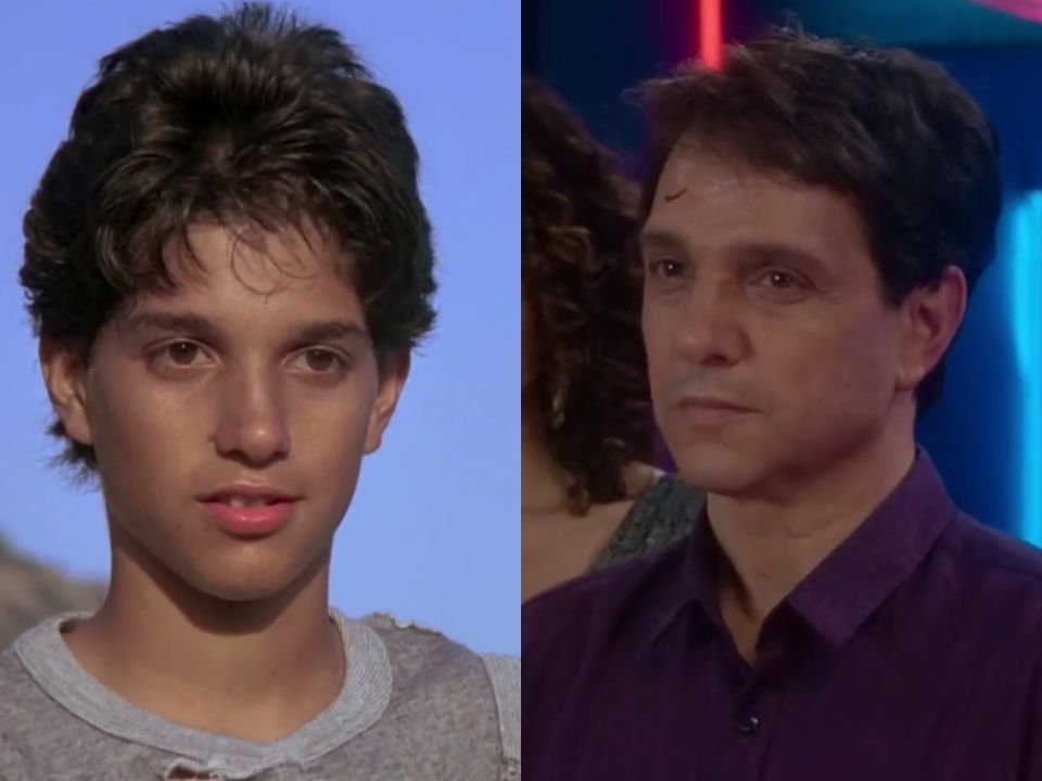 Ralph Macchio as Daniel LaRusso in ‘The Karate Kid’ (1984) vs. ‘Cobra Kai’ (2022).