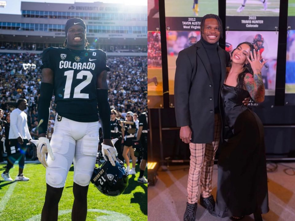 Colorado Buffaloes wide receiver Travis Hunter is 2 years younger than his fiancée Leanna Lenee; he was in high school while she was in college when they started dating.