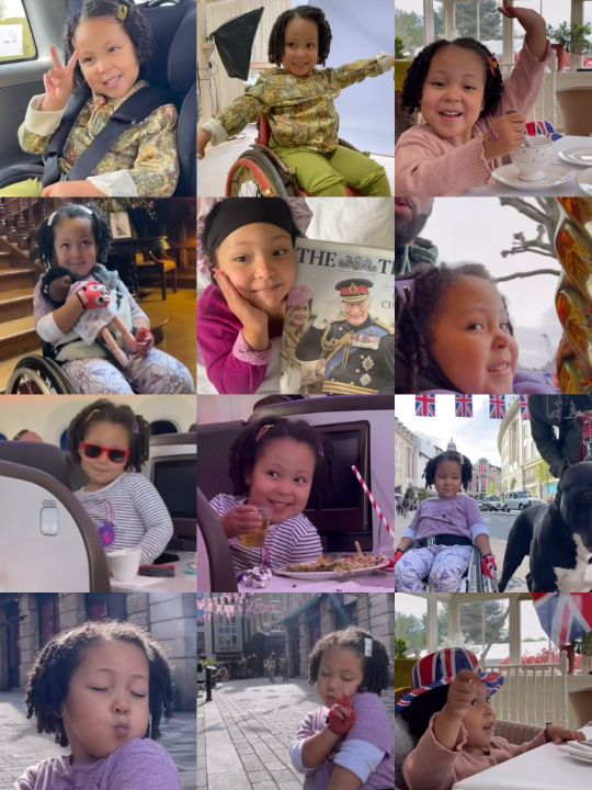 A collage of 6-year-old Cesily Collette Taylor's pictures.