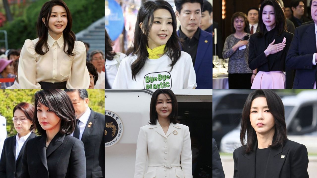 South Korean First Lady Kim Keon-hee's looks over the years.