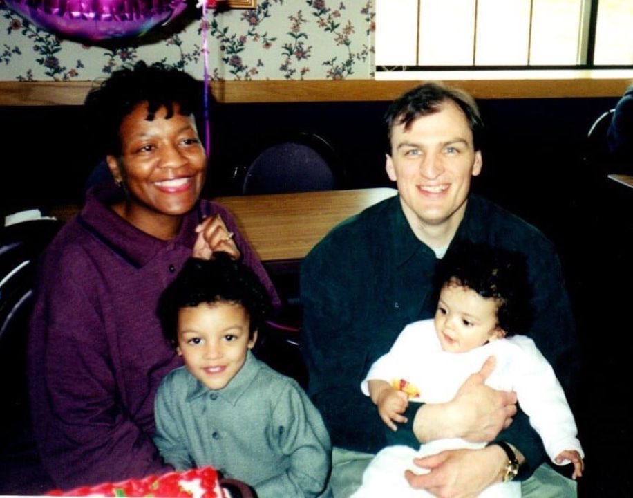 Marissa Bode's childhood picture with her brother, Tristan, and parents, Sean and Patricia.