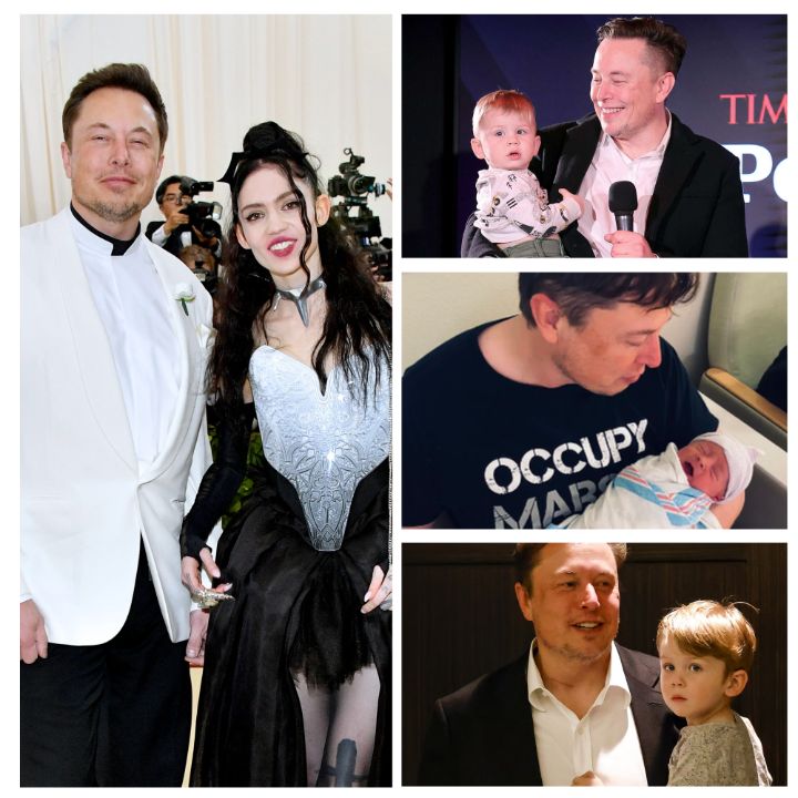 Elon Musk shares his son, X Æ A-Xii, with Canadian singer, Grimes.