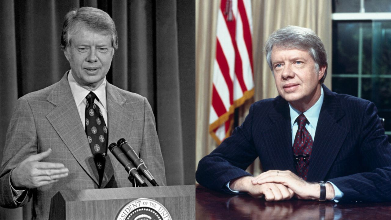 Jimmy Carter, a Democrat, served as the 39th president, defeating Republican incumbent Gerald Ford in 1976.