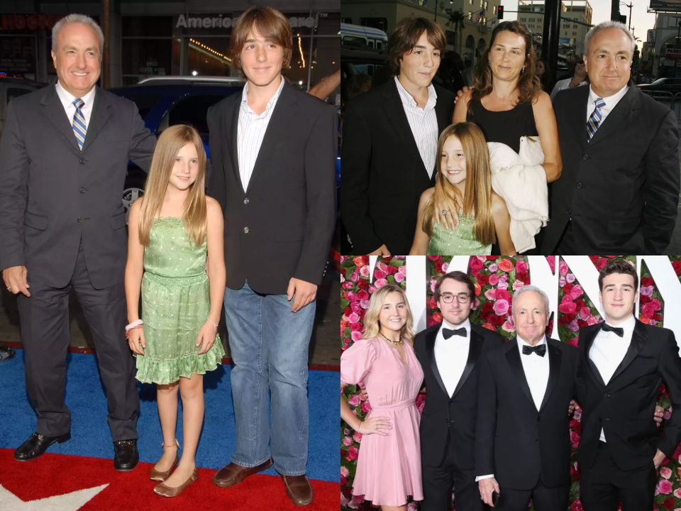 Lorne Michaels and Alice Barry with their children.