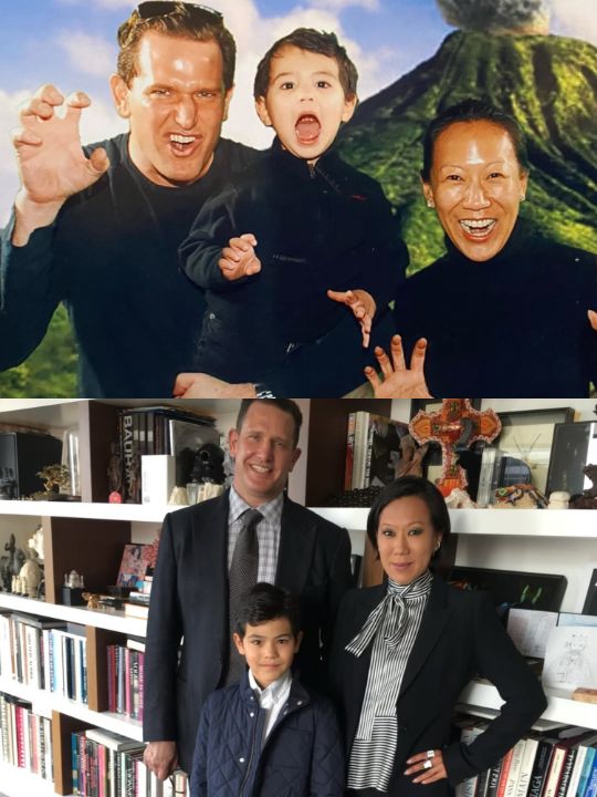 ‘Bling Empire’ star Lynn Ban with her husband, Jett Kain, and their son, Sebastian.