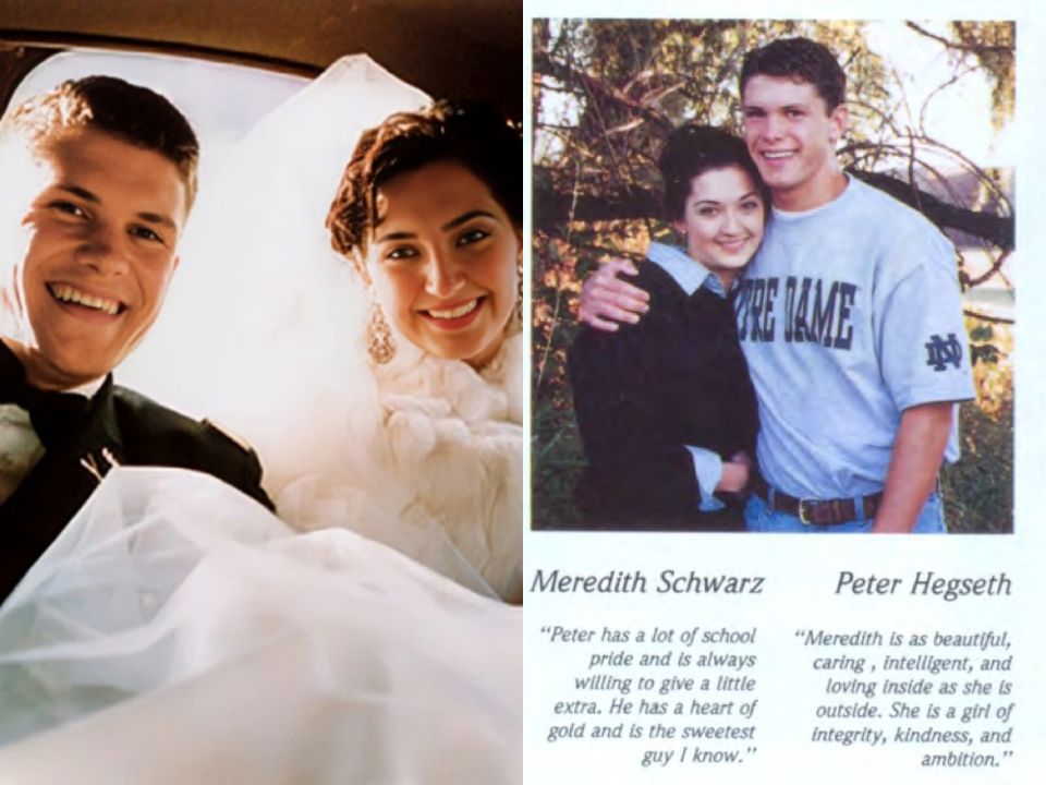 Pete Hegseth with his first wife, Meredith Schwarz.