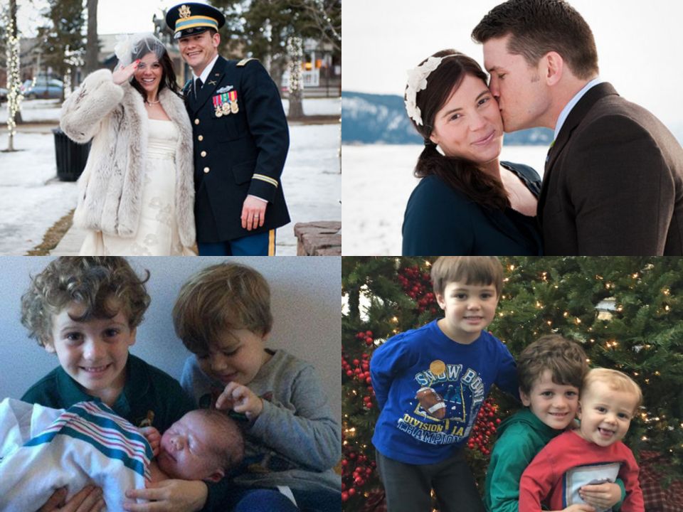 Pete Hegseth with his second wife, Samantha Deering, and their three kids: sons, Gunner, Boone, and Rex.