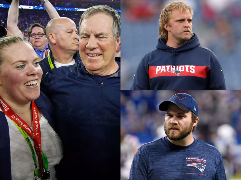 Bill Belichick's three children: Amanda (left), Stephen (top right), and Brian (bottom right).