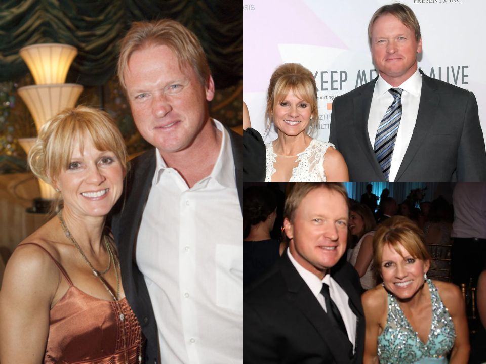 Jon Gruden with his wife, Cindy Brooks.