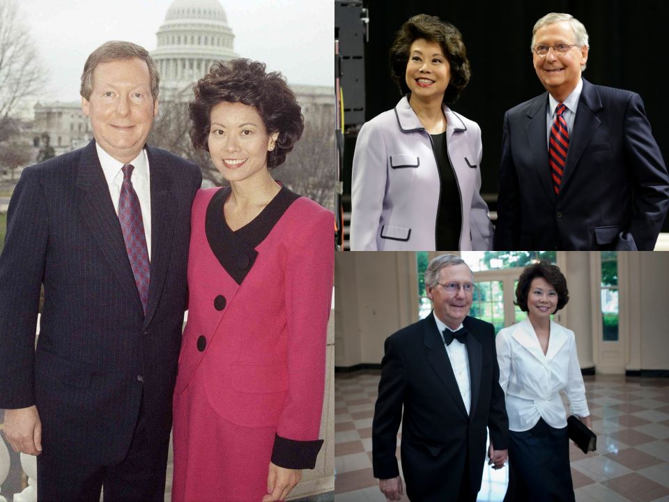 Mitch McConnell's wife, Elaine Chao, whom he married in 1993, has no kids with him.