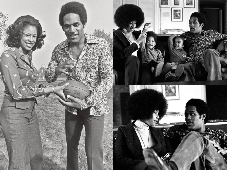 O.J. Simpson with his first wife, Marguerite Whitley, and their children, Arnelle and Jason.