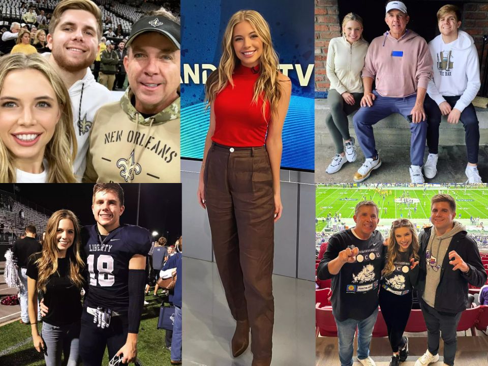 Sean Payton and his two kids: daughter Meghan and son Connor.