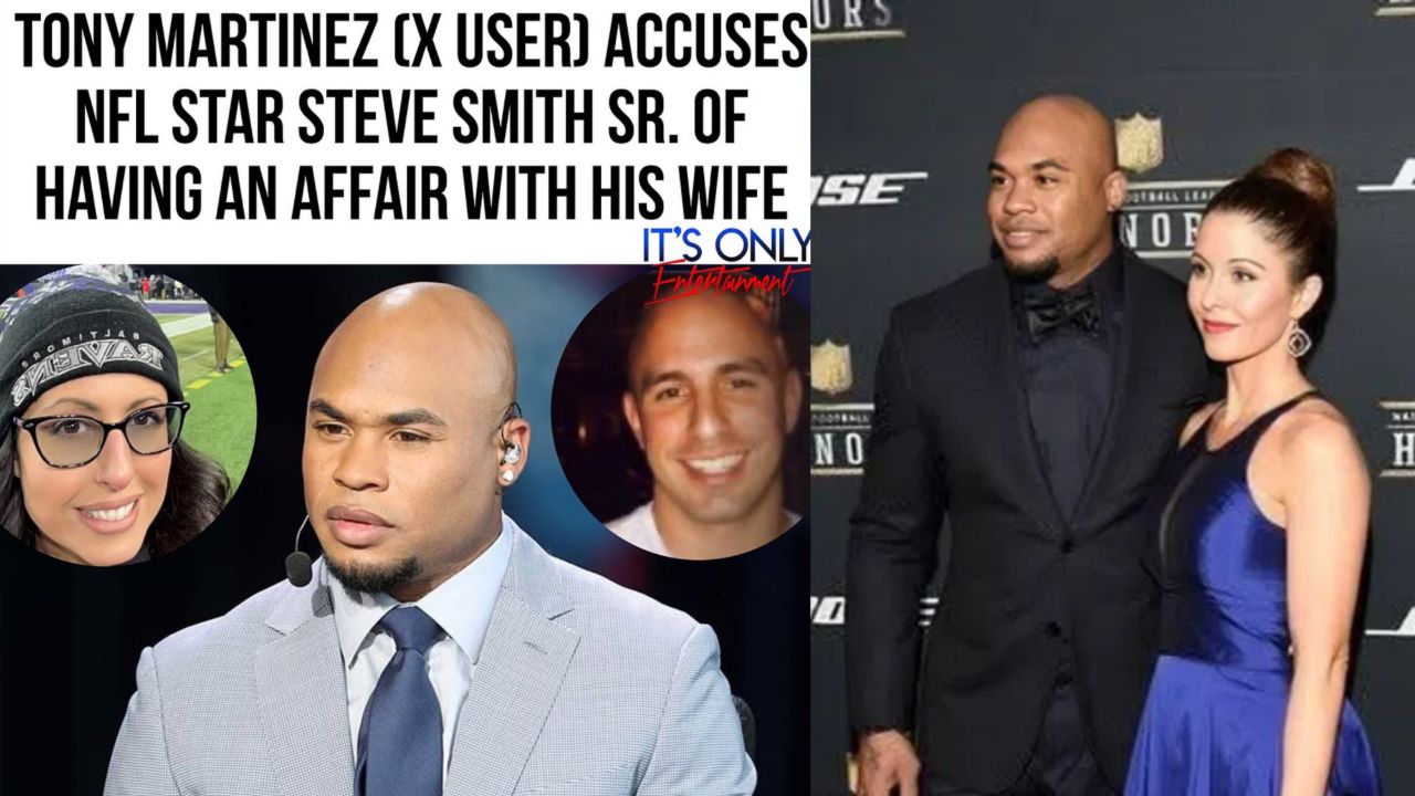 Tony Martinez accused NFL’s Steve Smith Sr. of cheating on his married wife, Angie Smith, with Tony's spouse, Nicole Martinez, a Marching Ravens band member.