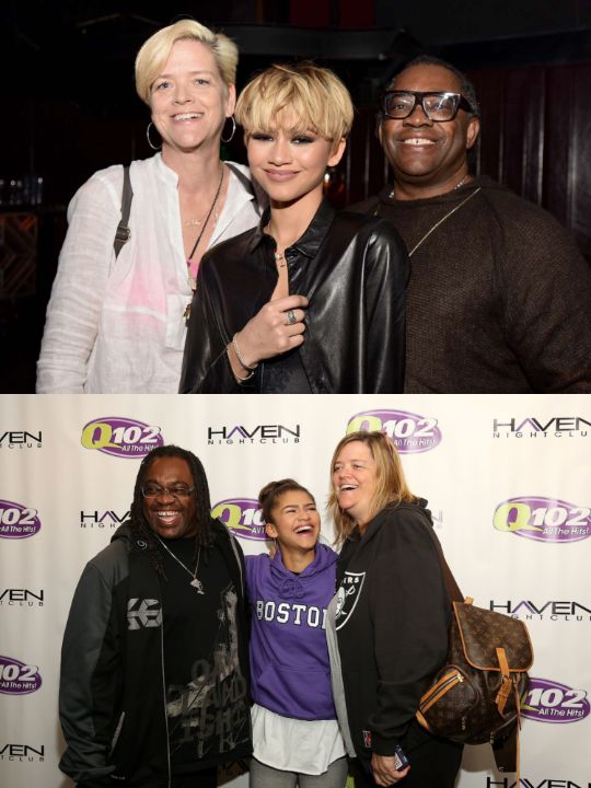 Zendaya with her parents, Claire Stoermer (mother) and Kazembe Ajamu Coleman (father).