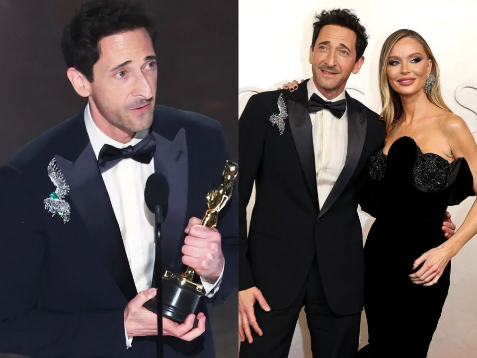 During his 2025 Oscars acceptance speech, Adrien Brody acknowledged Georgina Chapman’s kids.