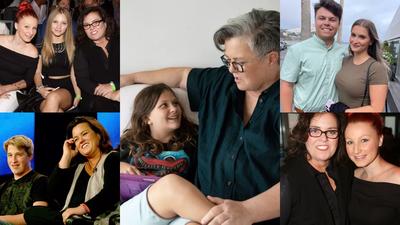 Rosie O'Donnell's family includes her five children: Parker Jaren, Chelsea Belle, Blake Christopher, Vivienne Rose, and Dakota.