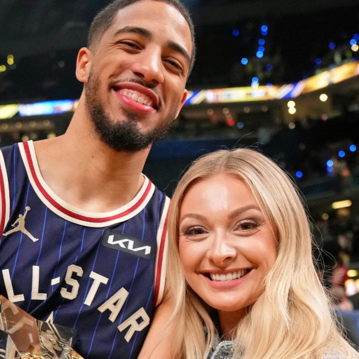 Tyrese Haliburton with his girlfriend, Jade Jones.