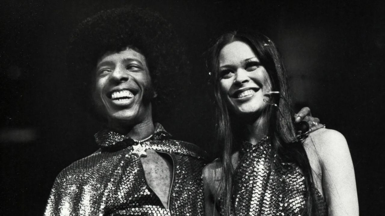Sly Stone with his ex-wife, Kathy Silva.