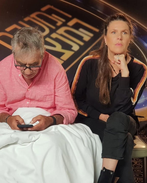 Alon Aboutboul with his wife, Shir Bilia.