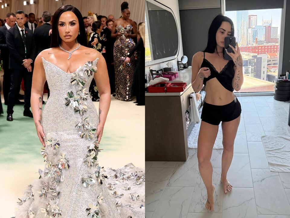 Demi Lovato before and after weight loss.