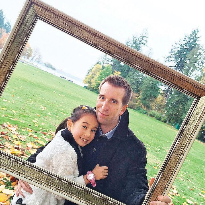 Lil Tay with her father.
