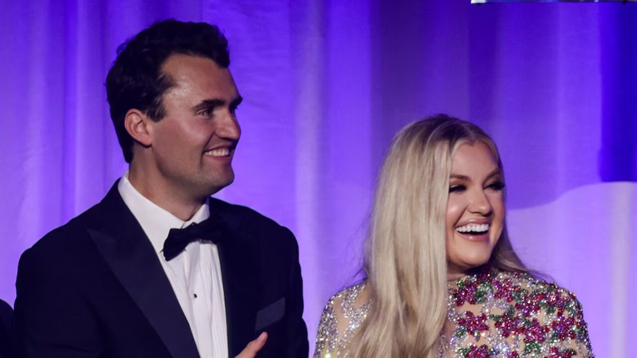 Erika Kirk with her first and only husband, Charlie Kirk.