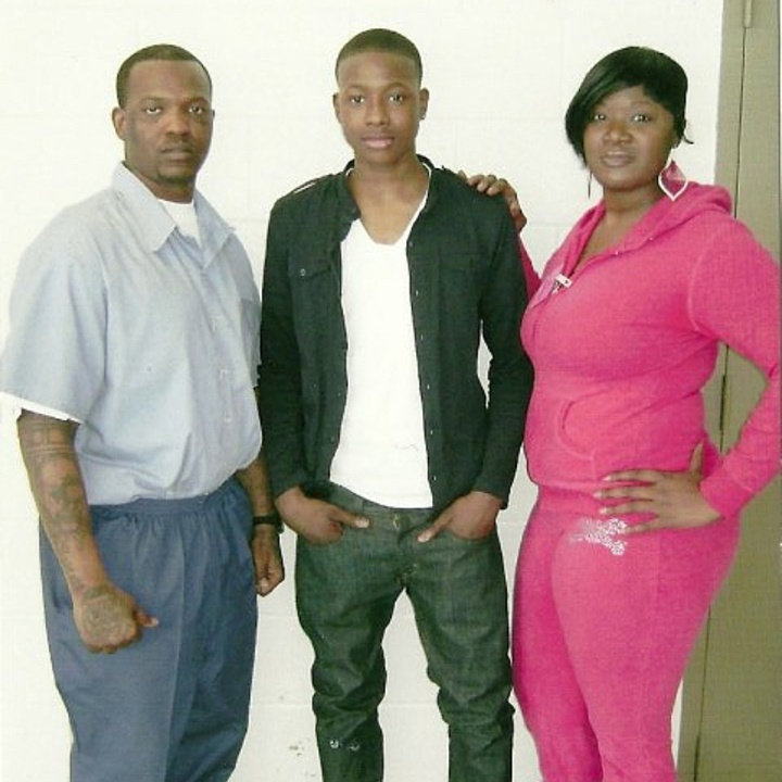 Terry Rozier with his parents.