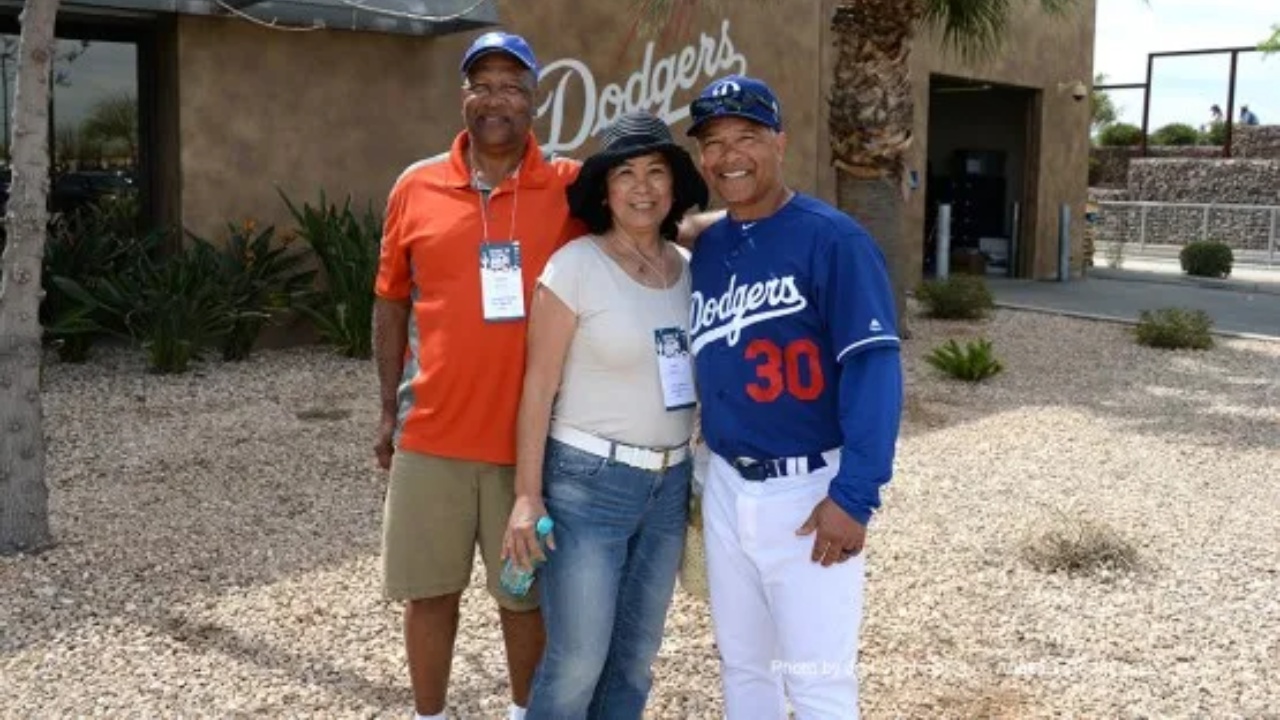 Dave Roberts with his parents.