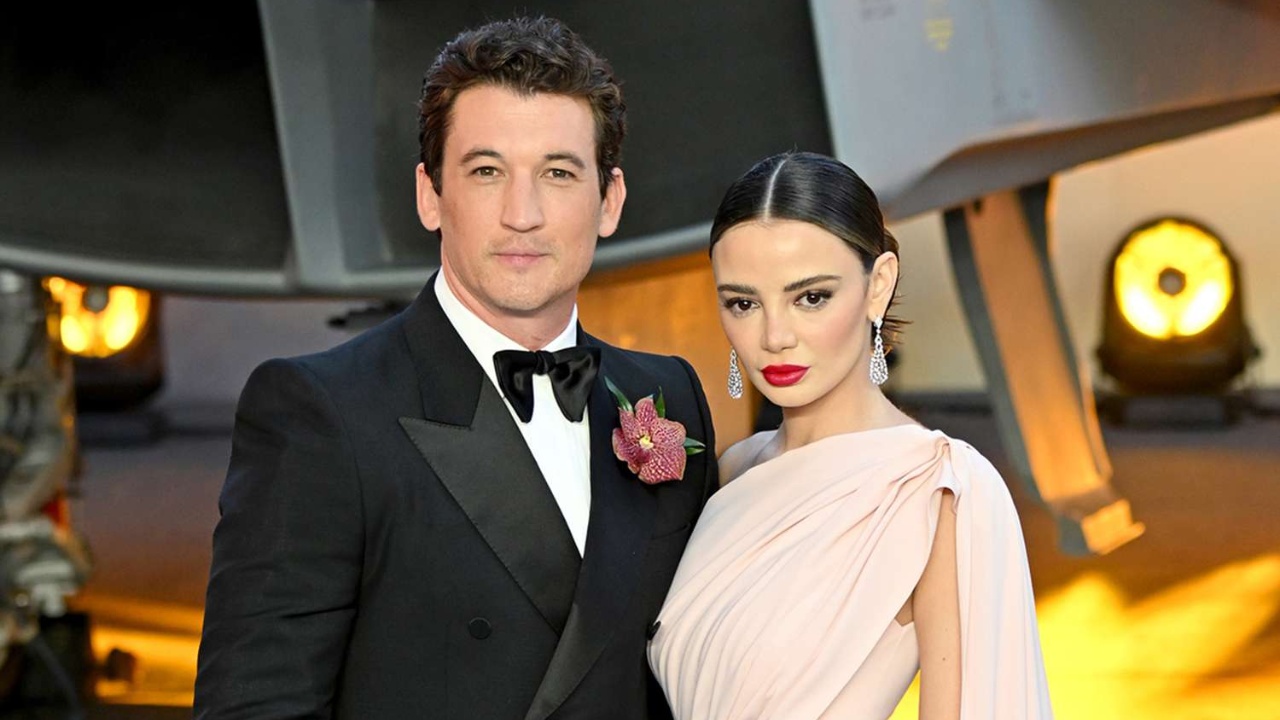 Miles Teller with his wife, Keleigh Sperry.