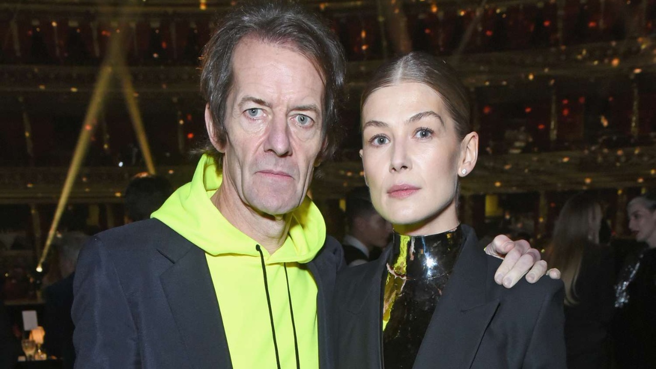 Rosamund Pike with her boyfriend, Robie Uniacke.