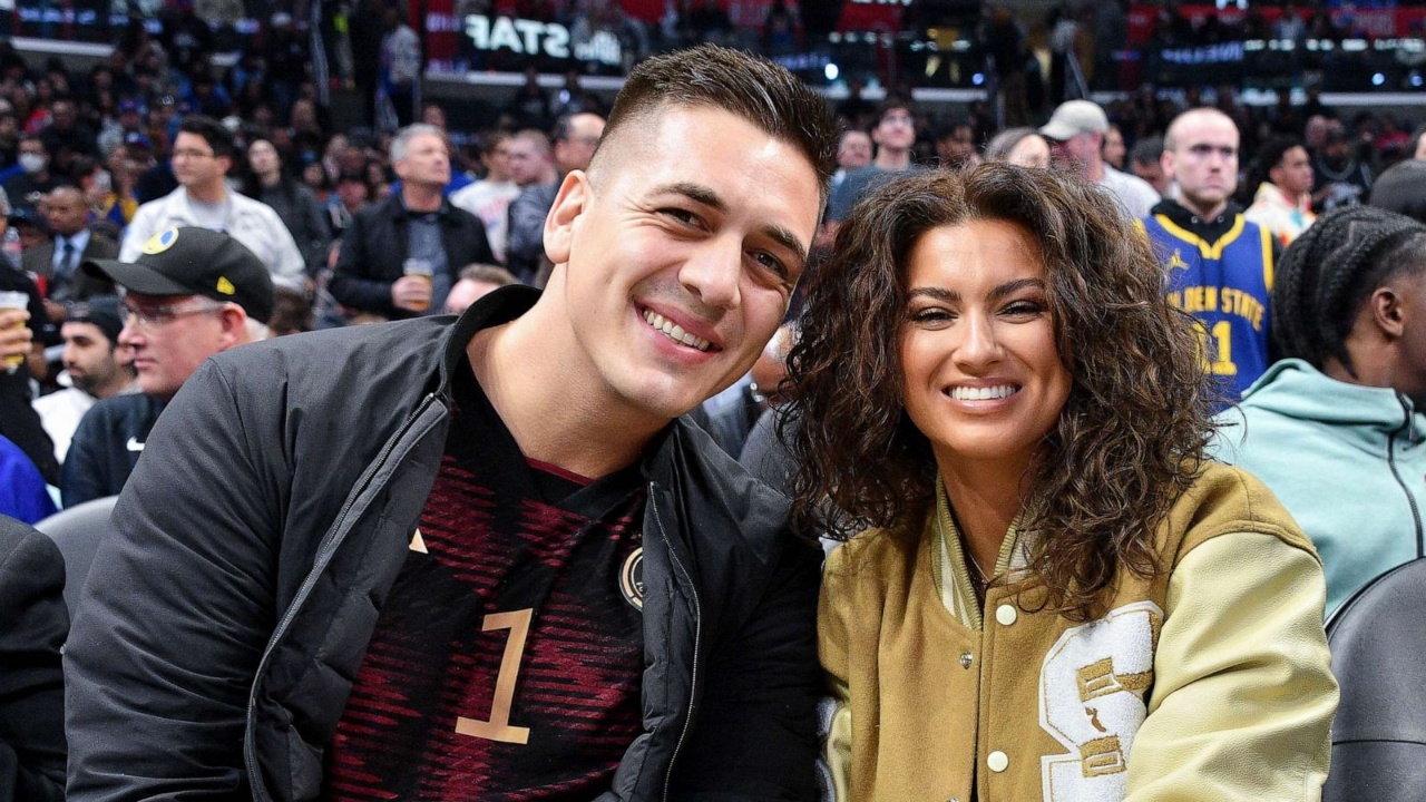 Tori Kelly with her husband, André Murillo.