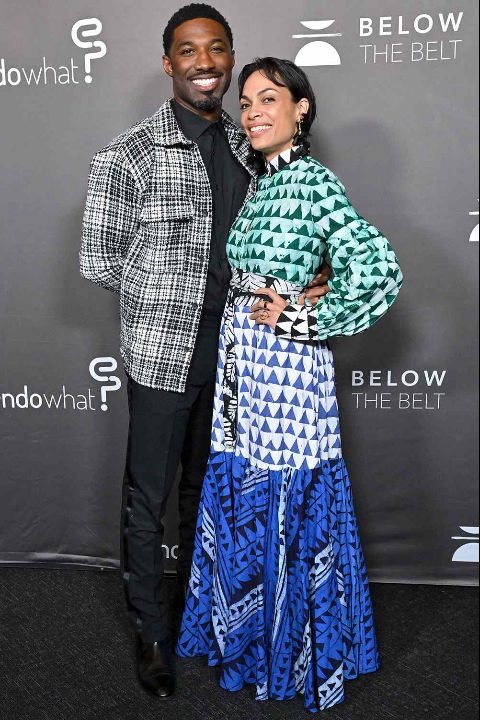Rosario Dawson with her boyfriend, Nnamdi Okafor.