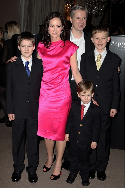 Sophie Kinsella with her husband and kids.