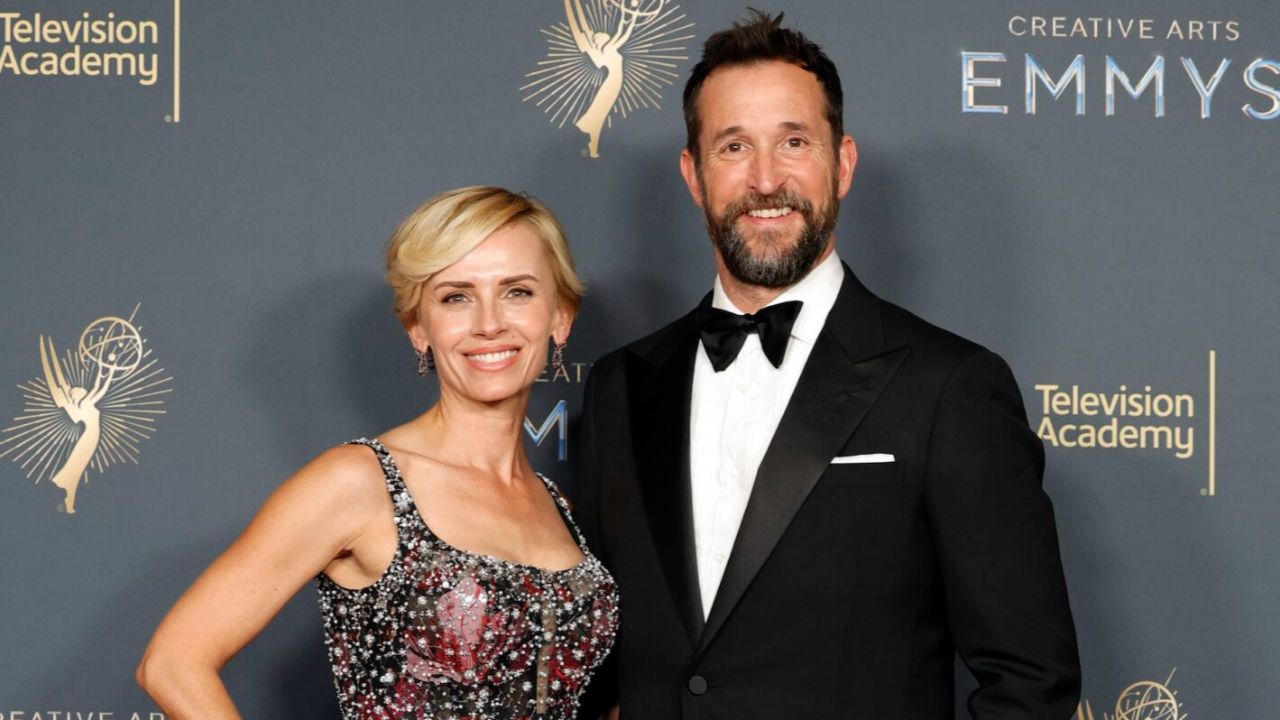 Noah Wyle with his wife, Sara Wells.
