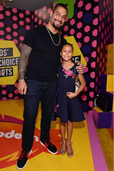 Roman Reigns with his daughter, JoJo.