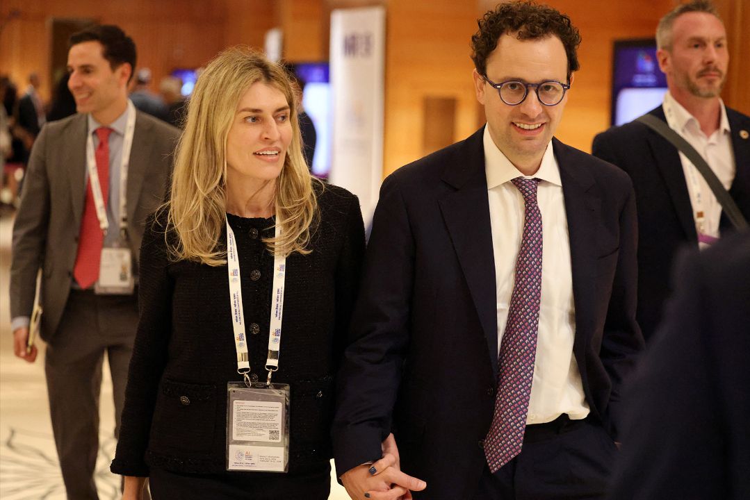 Anthropic CEO Dario Amodei with his wife, Cami Clark.